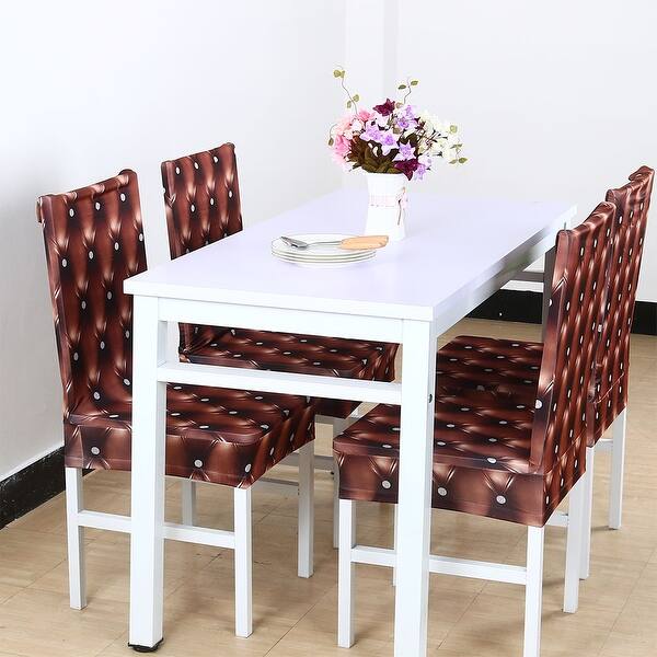 Shop Spandex Stretch Short Chair Seat Covers Dining Chair