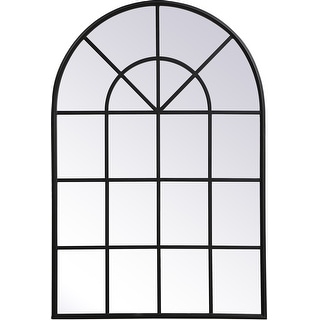 Elegant Lighting Motif 47-1/4" x 31-1/2" Arched Beveled Metal Framed