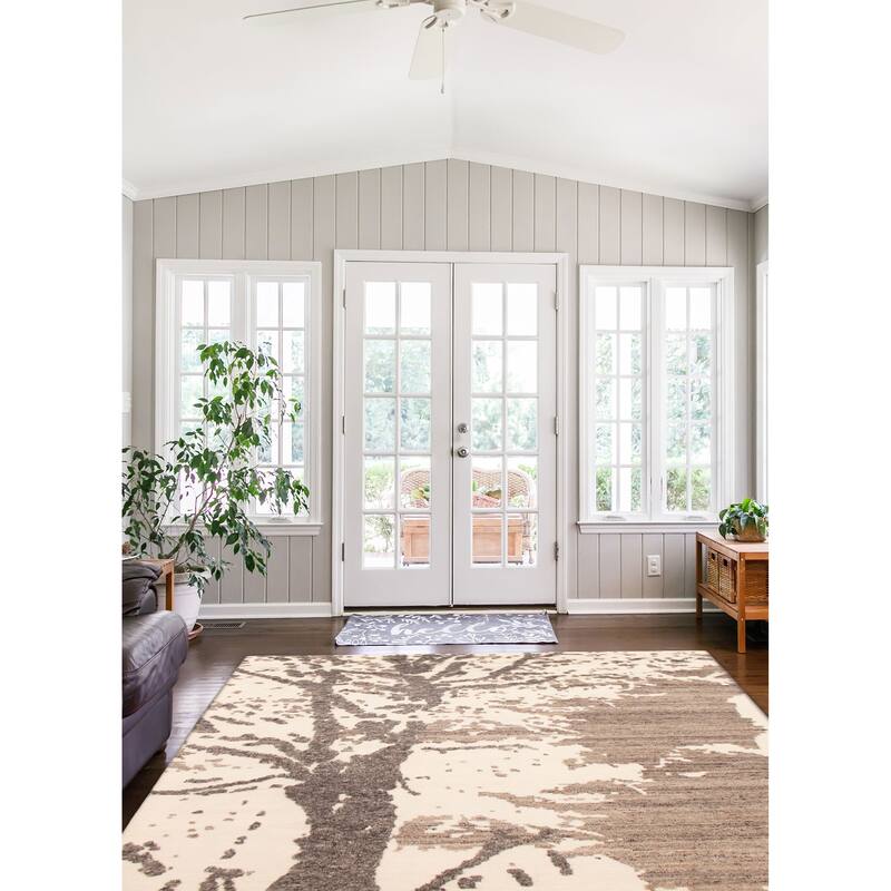 ECARPETGALLERY Hand-knotted Tangier Cream Wool Rug - 8'2 x 10'0