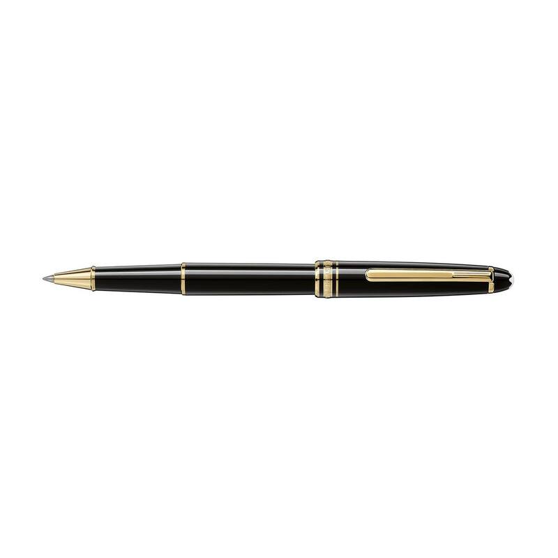 Montblanc 132457 Meisterstuck Gold-Coated Classique Rollerball Pen, Black