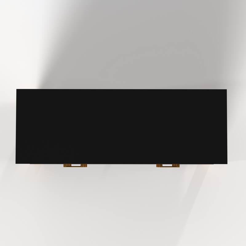 Modern Storage 6 Drawers Cabinet with Metal Handles and Solid Wood Legs