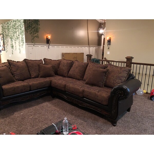 Top Product Reviews For San Marino Chocolate Solid Wood Frame Sectional Sofa 22528762 Overstock