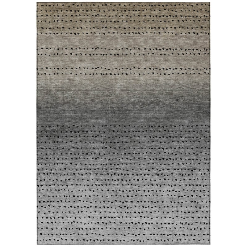 HomeRoots Abstract Transitional Rectangle Outdoor Rug