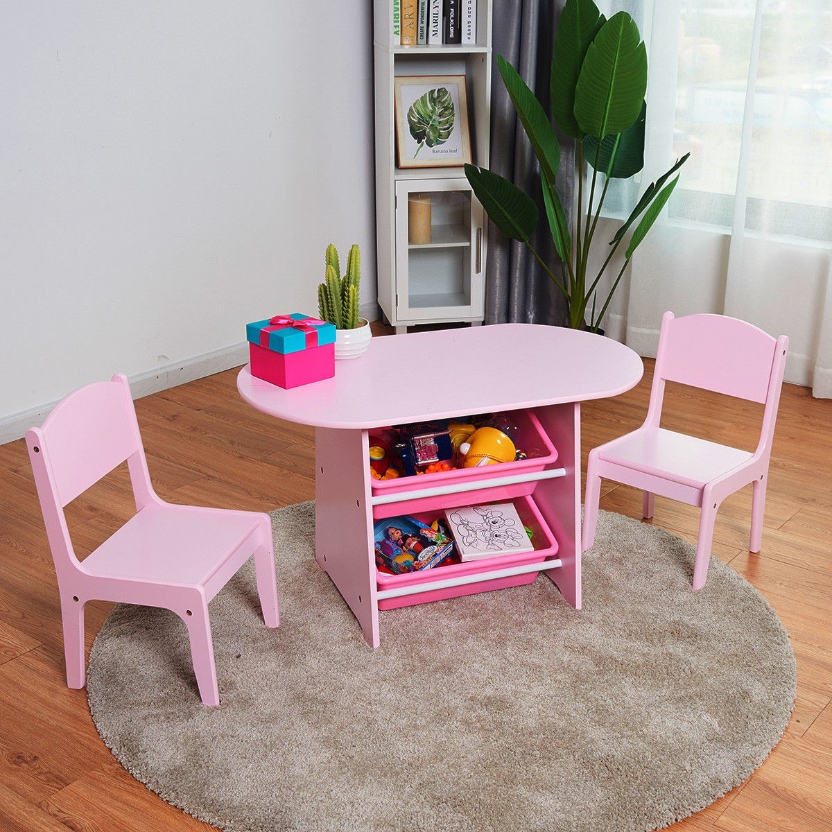 table with storage for kids