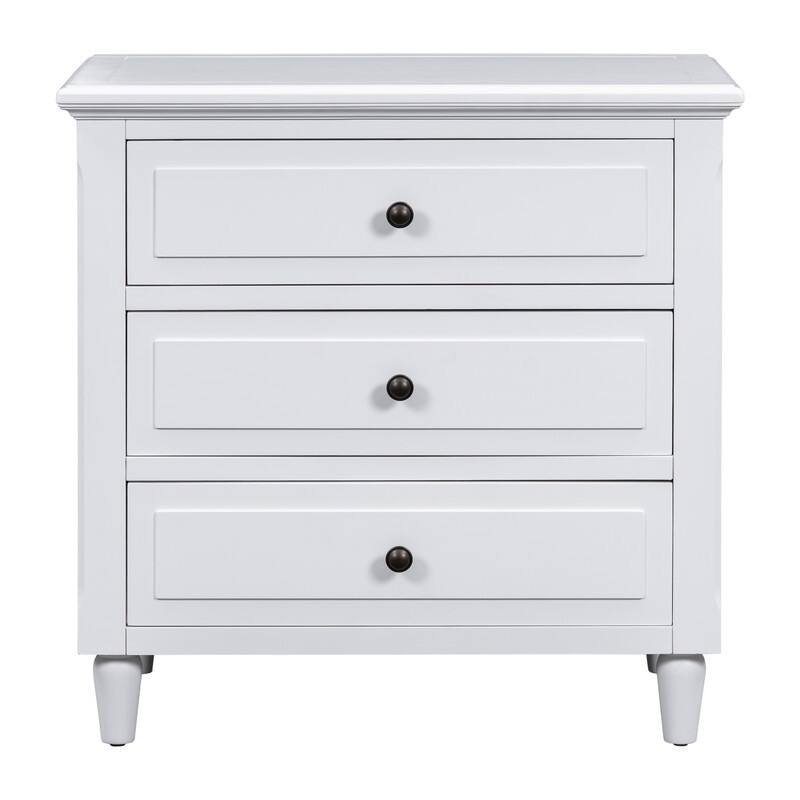 Middlebrook Solid Wood Storage 3-Drawer Nightstand Classic Nightstand