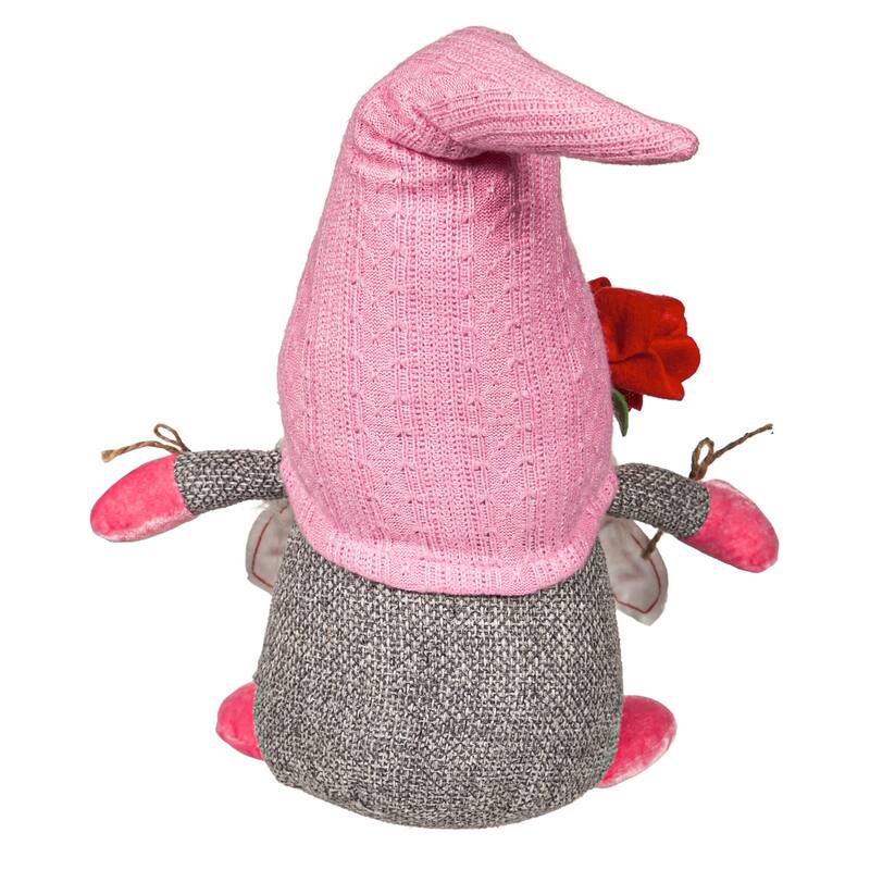 11.75" LED Fabric "Love" Gnome Table Decor