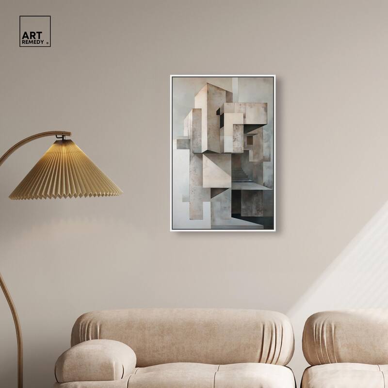 Grey Matrixy Canvas by Art Remedy