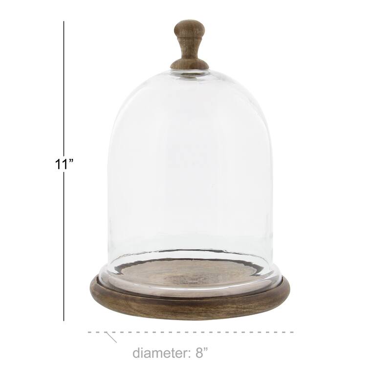 Glass Cake Stand with Glass Lid - Clear - Roche River Decor