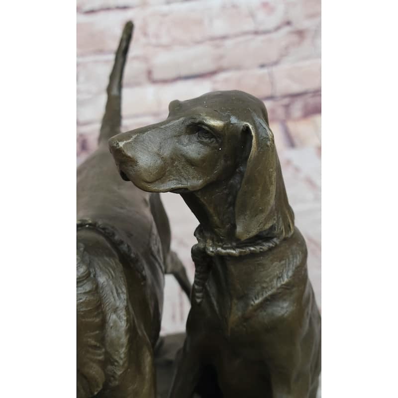 Service Imitative Dogs Hunting Hound Retriever Imitative Dog Hot Cast Bronze Sculpture Statue Decor