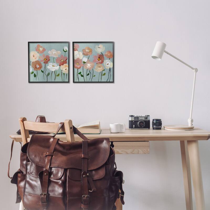 Stupell Budding Boho Blooms Framed Giclee Art Design By Charity Henderson (Set of 2)