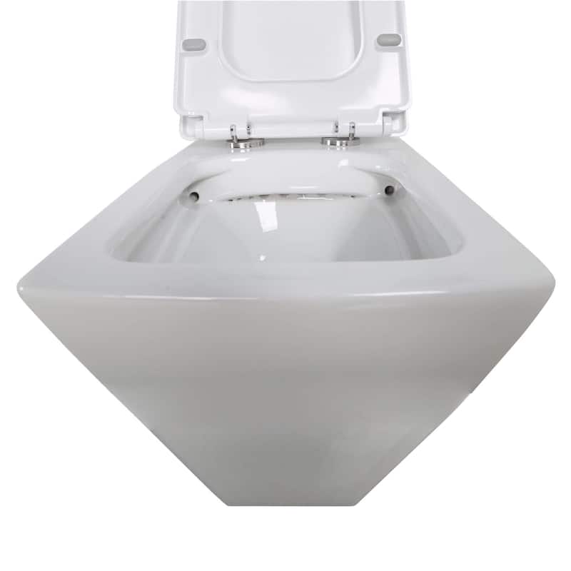 Fine Fixtures Plaza Wall hung toilet bowl 21" - White