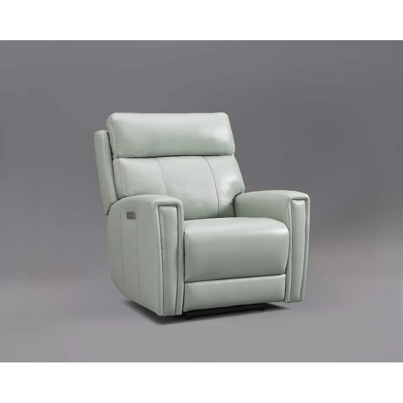 Genuine Leather Zero Gravity Power Recliner Chair with Power Headrest, USB&USB-C Port