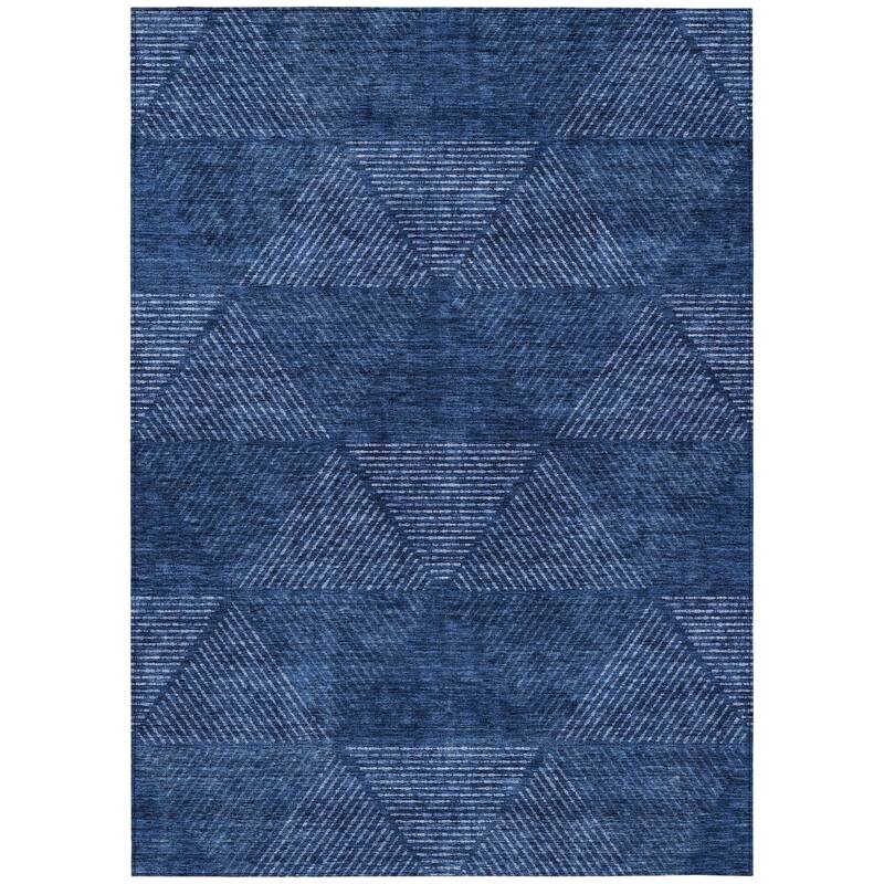 HomeRoots Geometric Transitional Rectangle Outdoor Rug