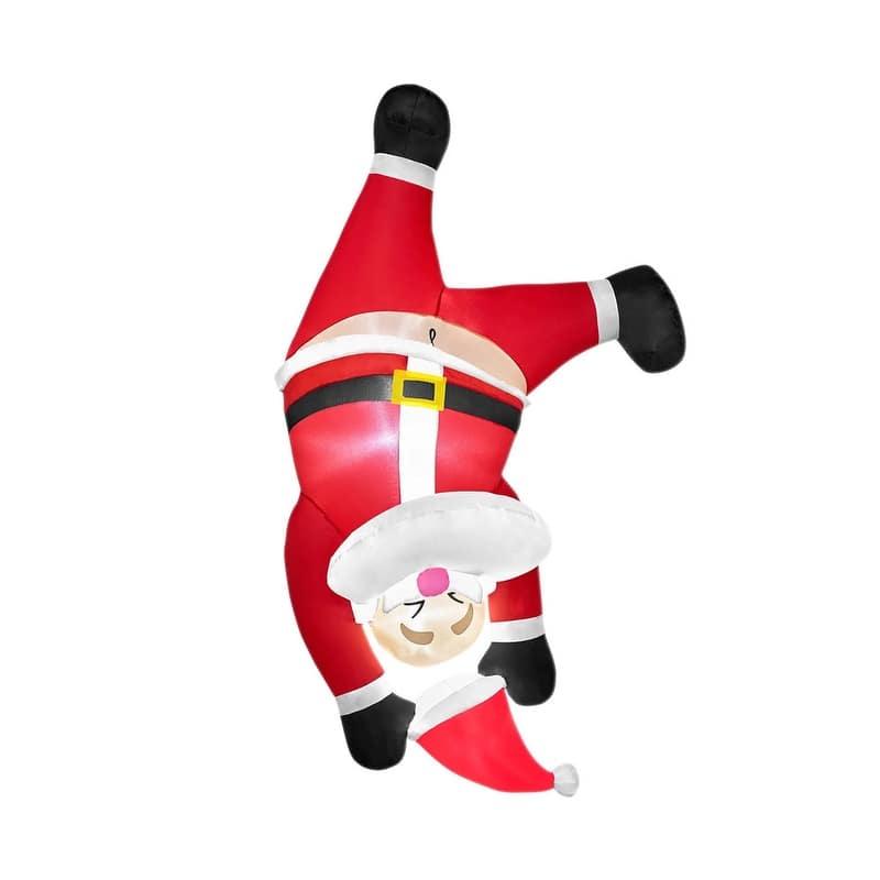 Joyfy 6ft Tall Lighted Hanging Christmas Santa Inflatables - Multicolor