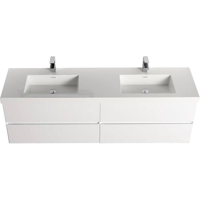 Blossom Assisi 72 Inch Wall Mounted Bathroom Vanity with Sink