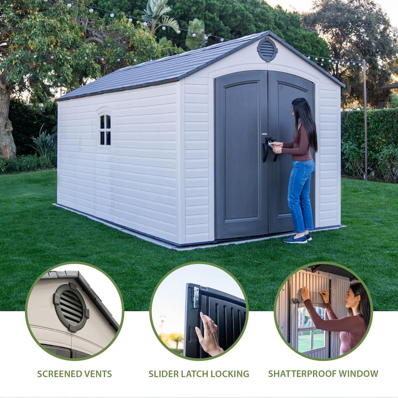 Lifetime 8 Ft. x 15 Ft. Outdoor Storage Shed