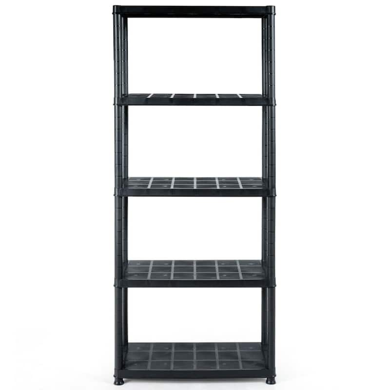 5-Tier Storage Shelving Freestanding Heavy Duty Rack - 33.5"L X 16"W X 73"H