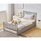preview thumbnail 8 of 20, Single bunk bed with drag bed twin wooden bed pine particle board drag bed