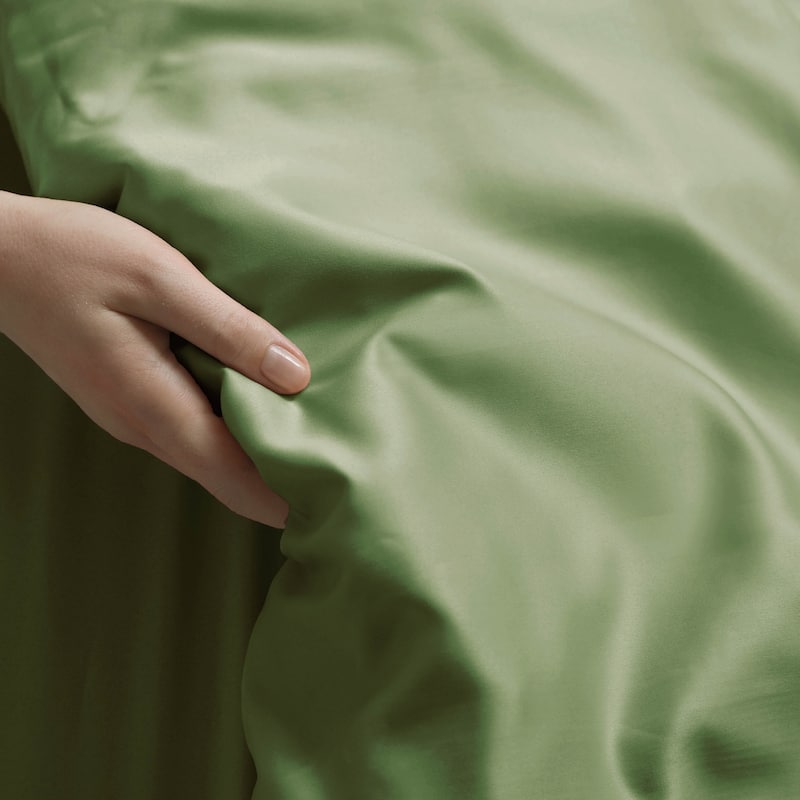 Superior 300 Thread Count Rayon From Bamboo Solid Duvet Cover Set