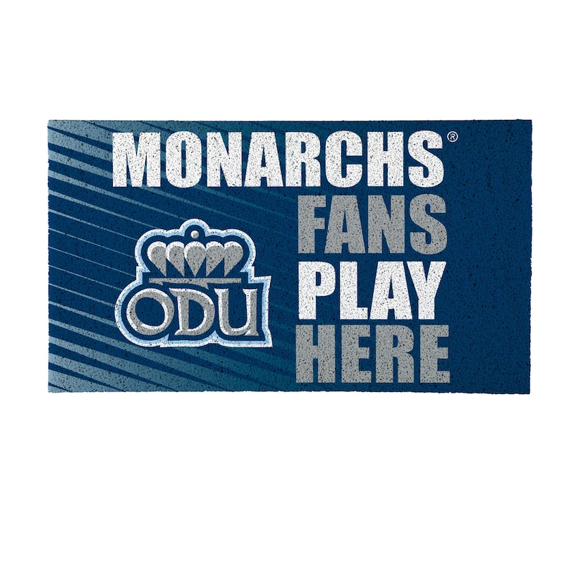 28 in. x 16 in. Old Dominion University "Fans Play Here" PVC Door Mat