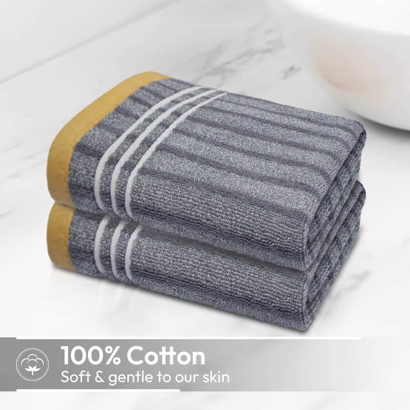 2-Pack Cotton Bath Towels, 30"x60" Absorbent Towels for Bathroom