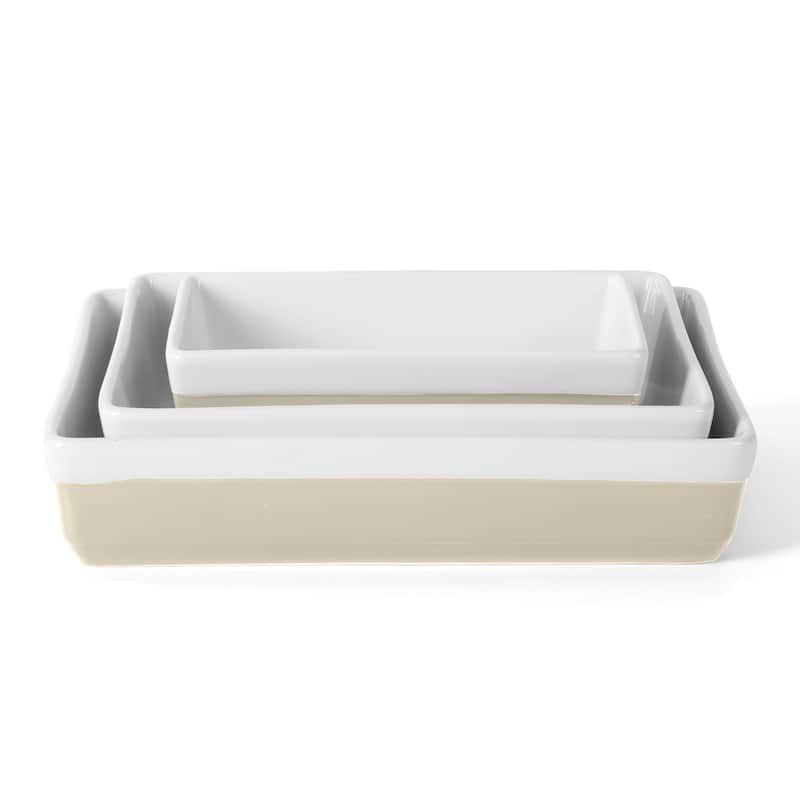 Martha Stewart 3 Piece Ceremic Bakeware Baker Set