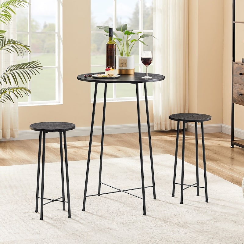 Taomika, Bistro Pub Table Round Dining Table-Brown/Black/Coffee/Maple Color-Four Colors