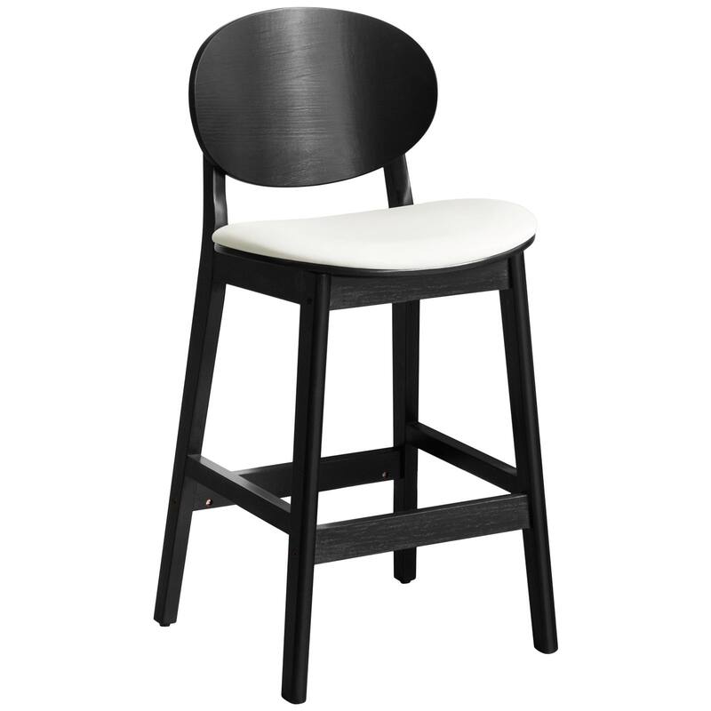 26-Inch Upholstered Wood Counter Stool/ Barstools - 37.4"H x 17.3"W x 18.7"D