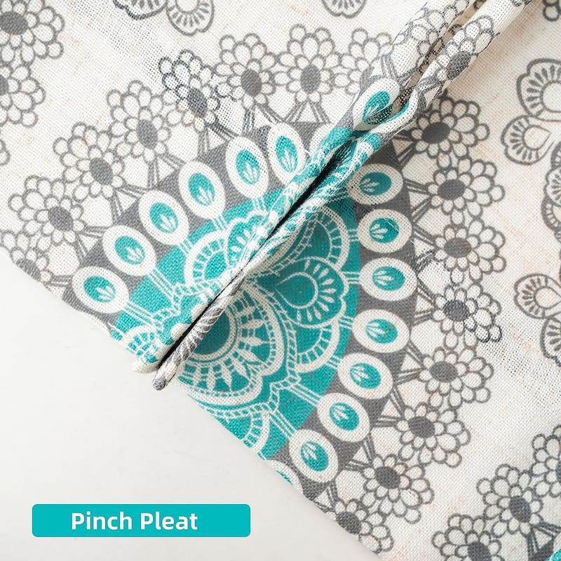 DriftAway Pinch Pleat Kitchen Curtains Linen Textured 30×36