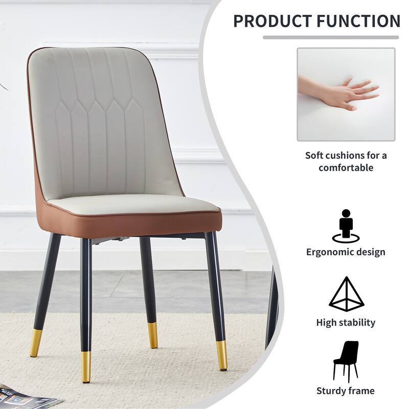 Modern PU Leather Dining Chair ,Set of 2