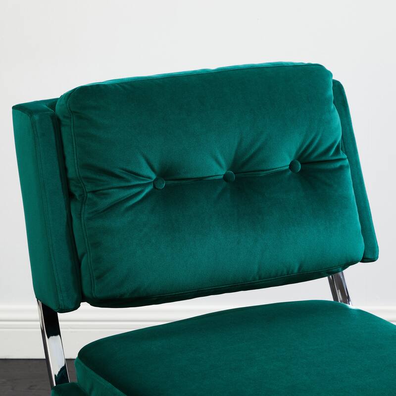 Art Leon Modern and Comfortable Velvet Armless Accent Chair