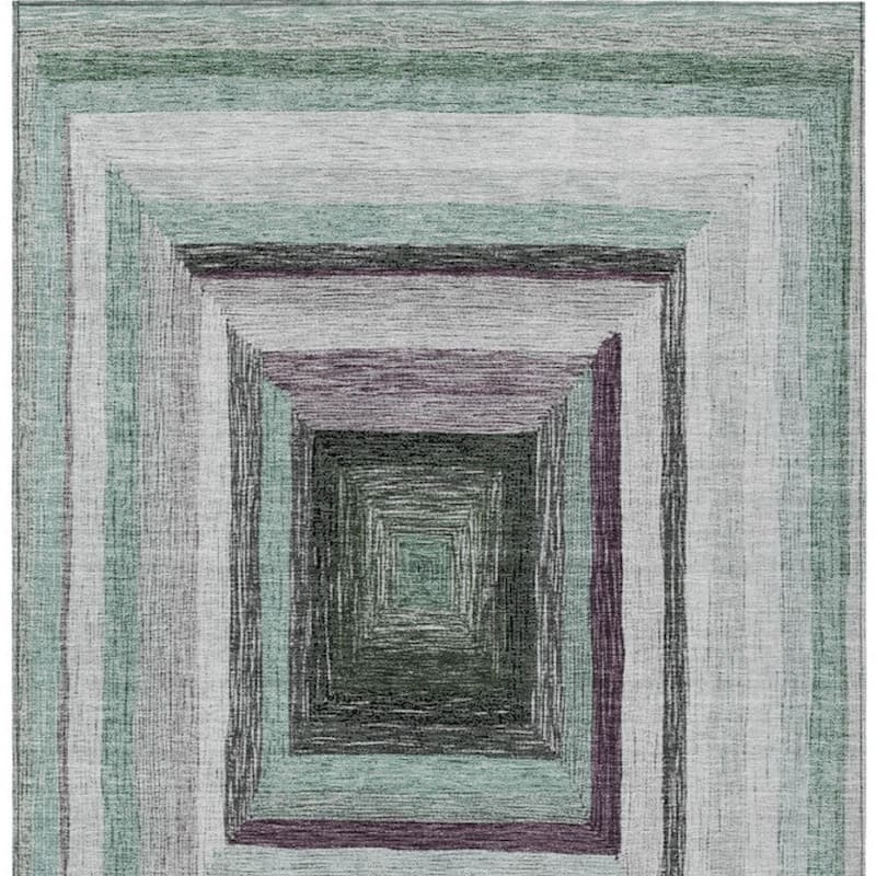 HomeRoots Geometric Transitional Rectangle Outdoor Rug