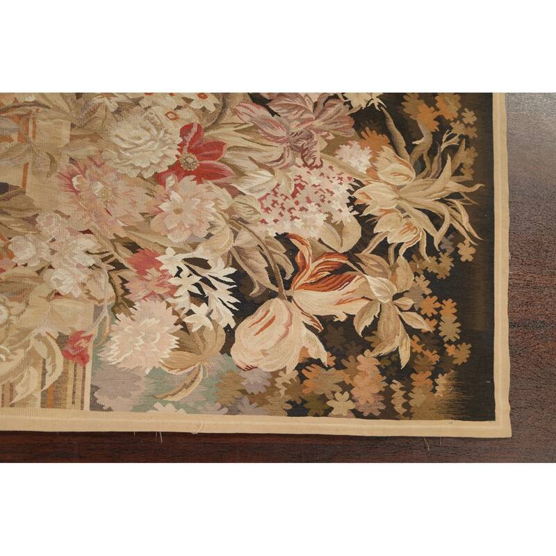 Flat-weave Pictorial Tapestries French Oriental Area Rug Wool Carpet - 3'0" x 5'2"
