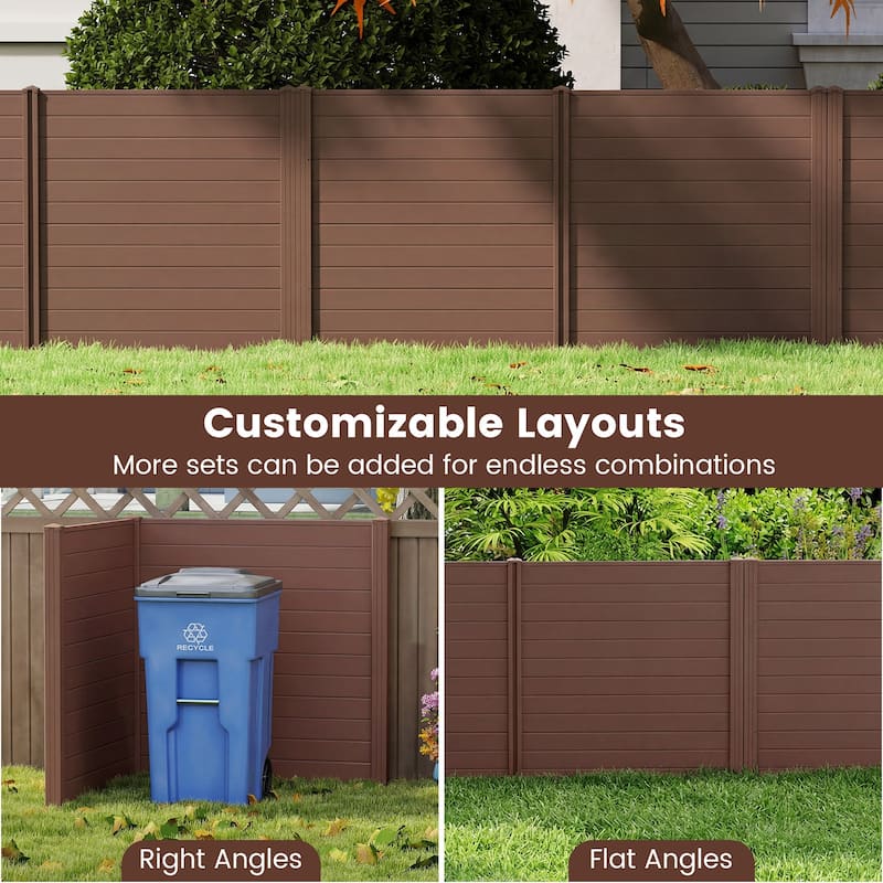 Gymax 4 Panels 48'' L x 48'' H Air Conditioner Fence w/Galvanized