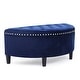 preview thumbnail 41 of 46, Adeco Half Moon Tufted Storage Ottoman Bench