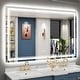 preview thumbnail 37 of 40, UL Certified Full Size Front & Back LED Lighted Anti-fog Tempered Glass Wall Bathroom Vanity Mirror, 3-Year Warranty 60" x 40"