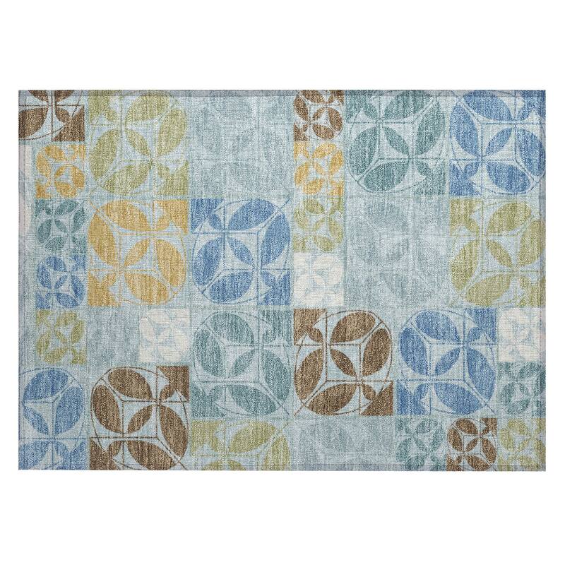 Machine Washable Indoor/ Outdoor Patch Lupton Chantille Rug