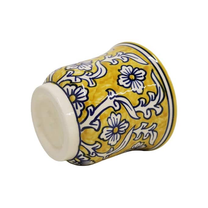 Home&Manor Ceramic Planter Yellow