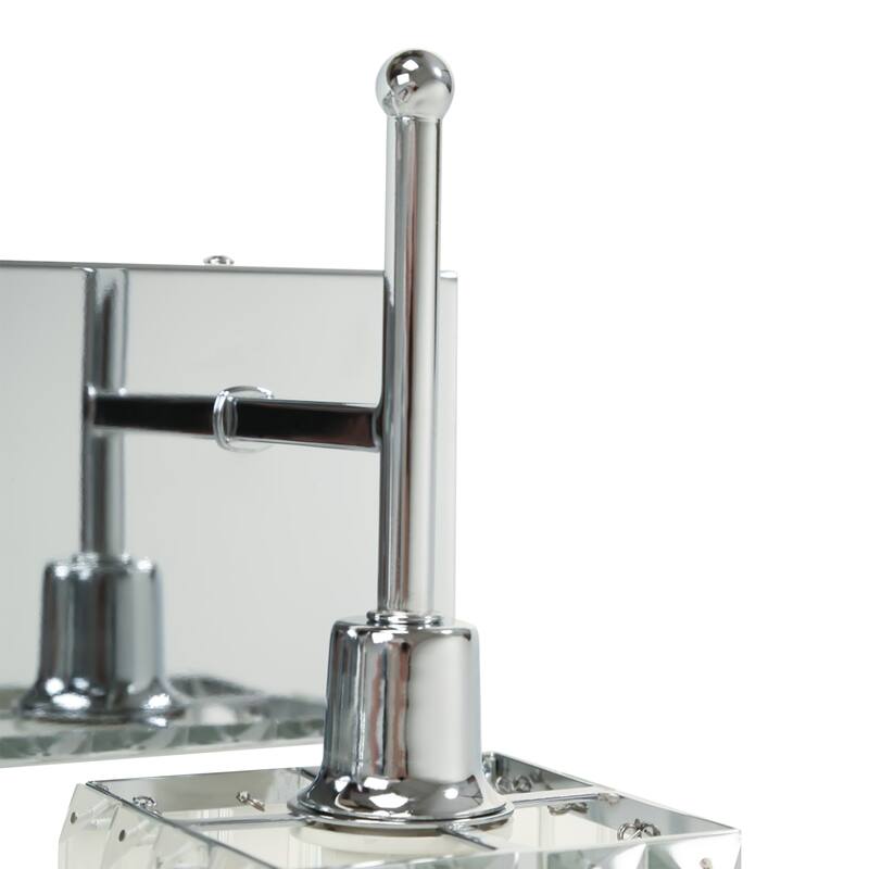 3-light Glass Rectangular Bathroom Vanity Light Wall Light