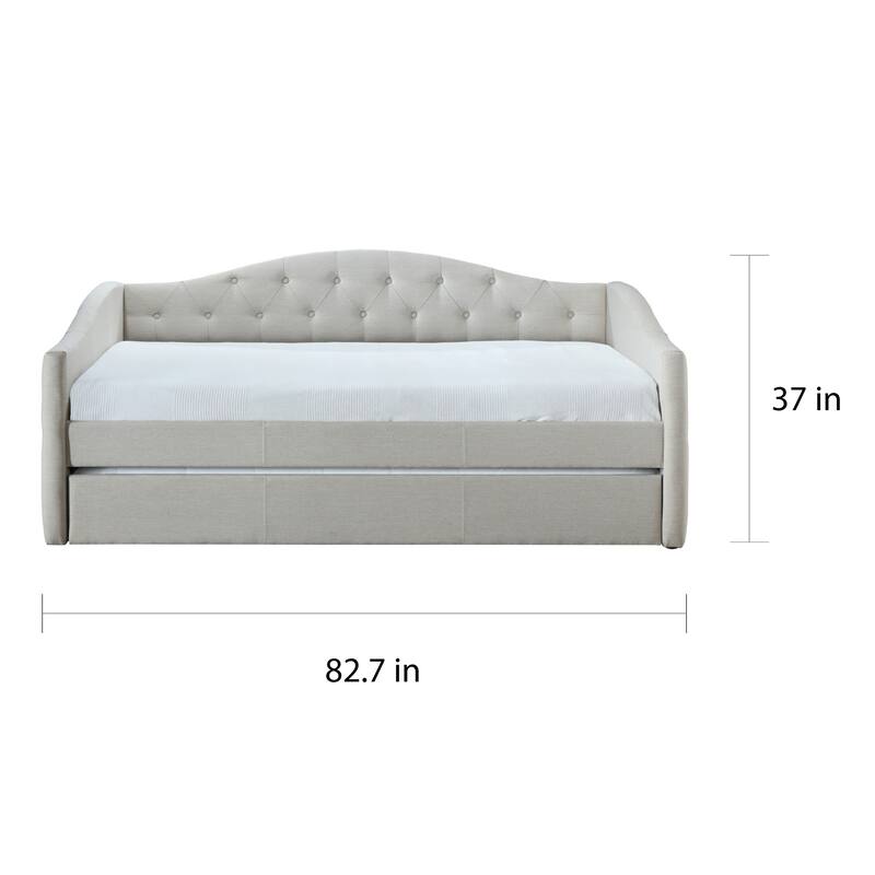 Atlanta Button-tufted Daybed with Twin Trundle