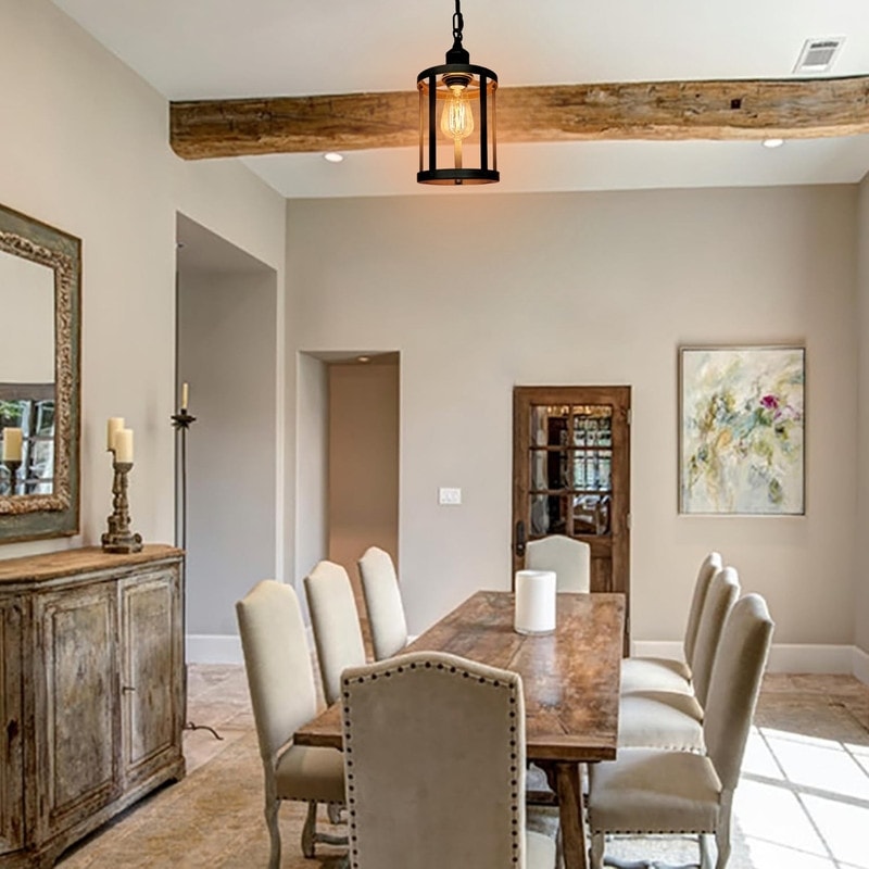 19.65” Light bulb coffee light fixture metal, rattan hallway light