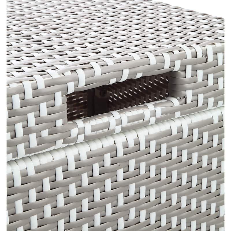 Courtnie Contemporary Wicker Outdoor Poolside Towel Hamper by Furniture of America