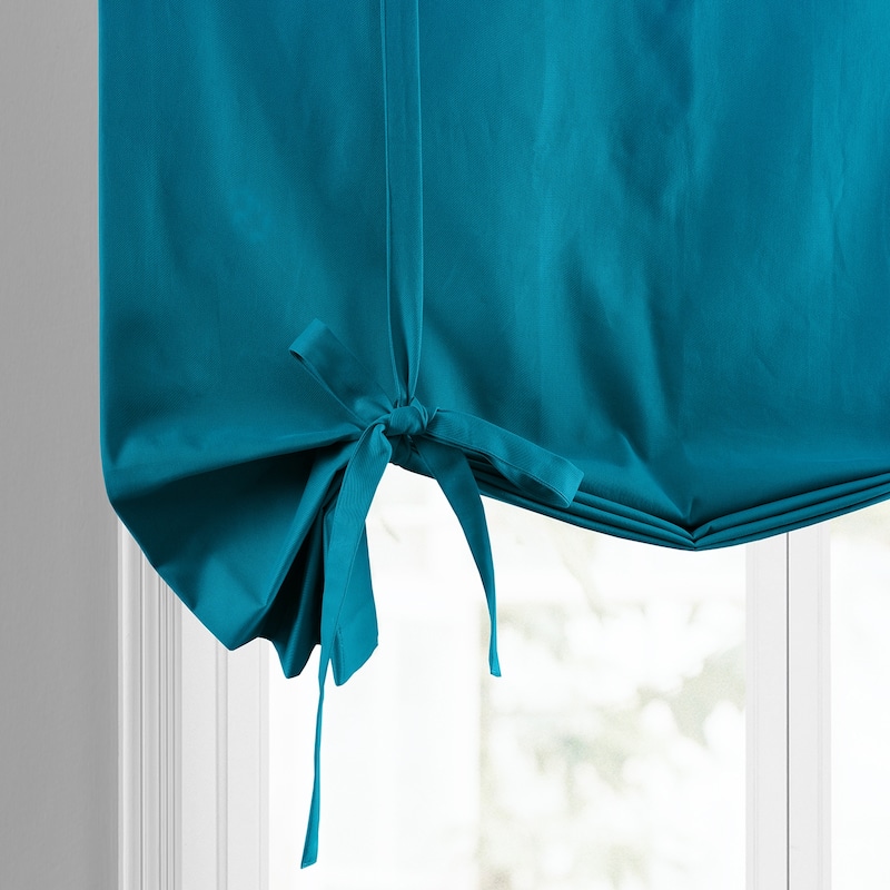 Exclusive Fabrics Solid Cotton Tie-Up Window Shade - 46 X 63