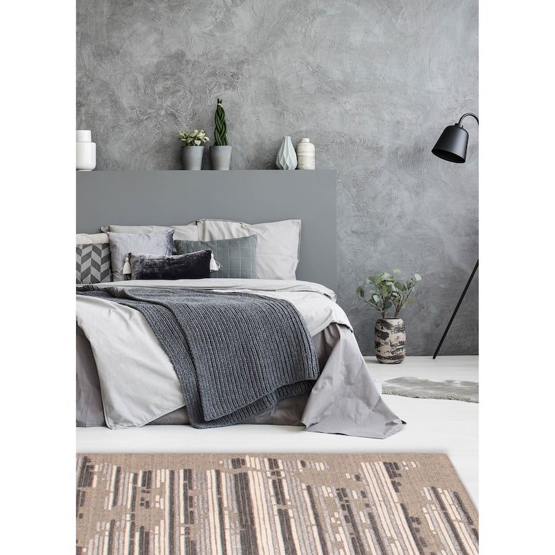 ECARPETGALLERY Hand-knotted Tangier Grey Wool Rug - 5'3 x 8'0