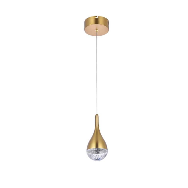 Indigo Home 5 inch LED pendant in satin gold