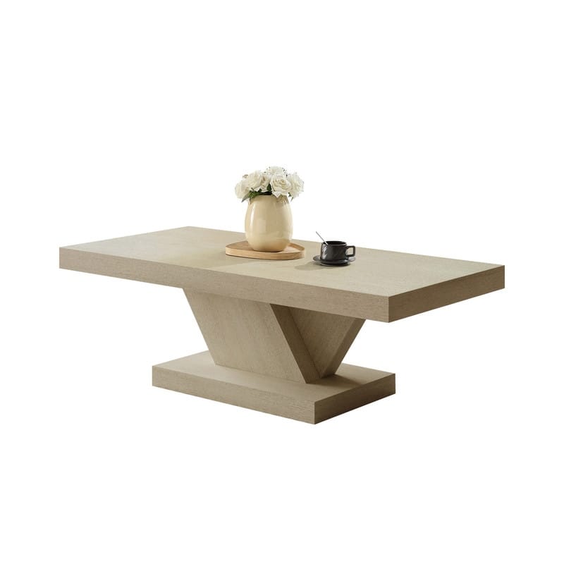 Modern 47" Cross Leg Coffee Table with Sturdy X-Shape Design and Solid Wood Veneer for Living Room