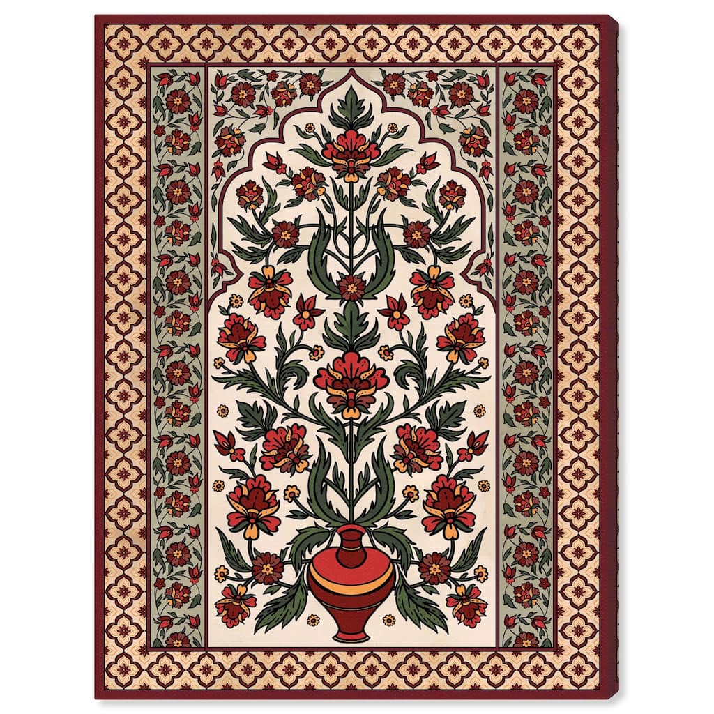 Royal Floral Mat Canvas by Art Remedy, Gallery Wrapped