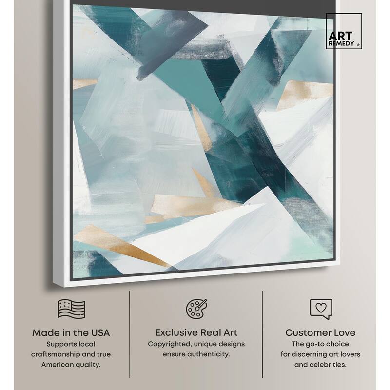 Cerulean Shard Canvas by Art Remedy