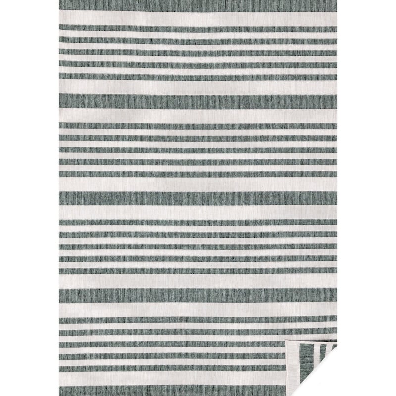 HomeRoots Striped Modern Rectangle Area Rug - 8' X 11'