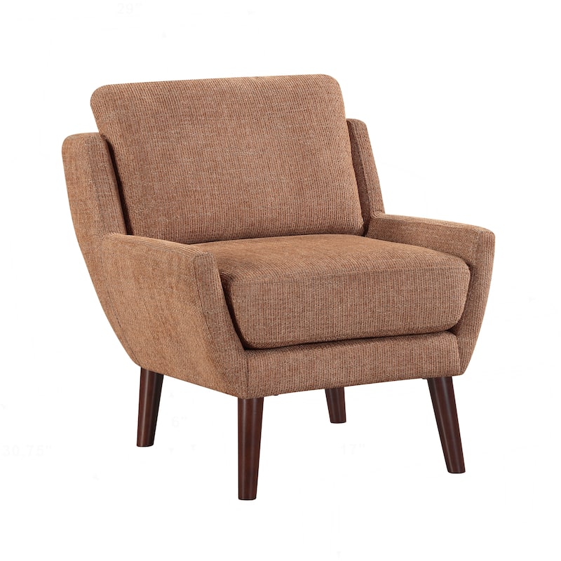 Comfortable Contemporary Accent Chair with Durable Upholstery and Solid Wood Legs